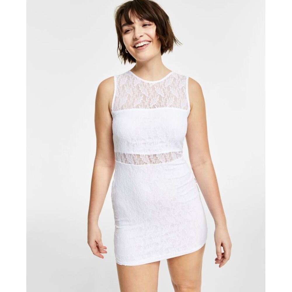Bar III Womens Lace Mini Dress